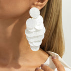 Cascade Disc Statement Earrings