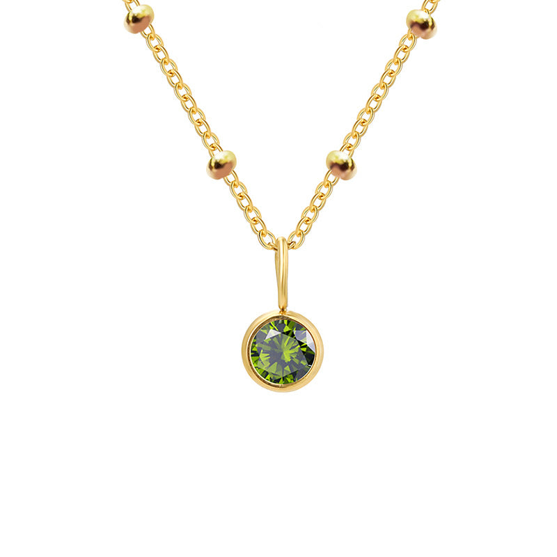 Classic Birthstone Solitaire Necklace