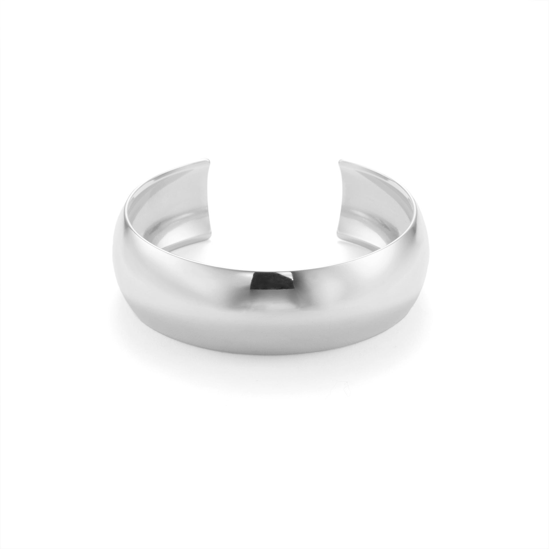 Wide Open Cuff Bracelet with Smooth Contoured Form