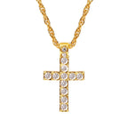 Crystal Cross Pendant Necklace – Elegant Faith-Inspired Chain