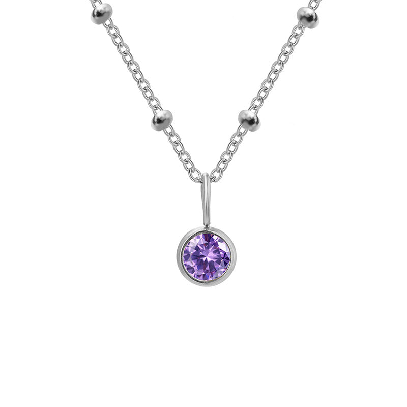 Classic Birthstone Solitaire Necklace