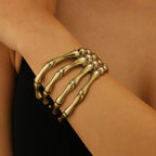 Organic Bone-Style Cuff Bracelet with Sculptural Form