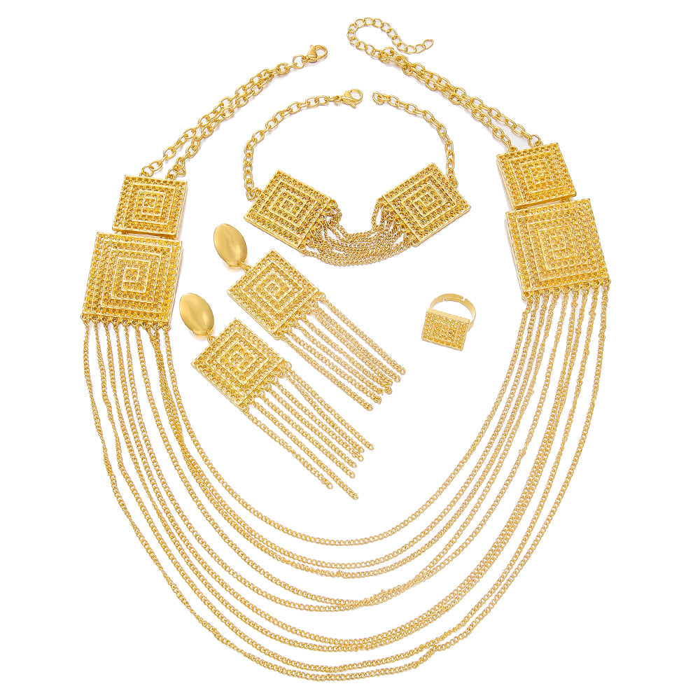 Tassel  Multi-layered Jewelry Set