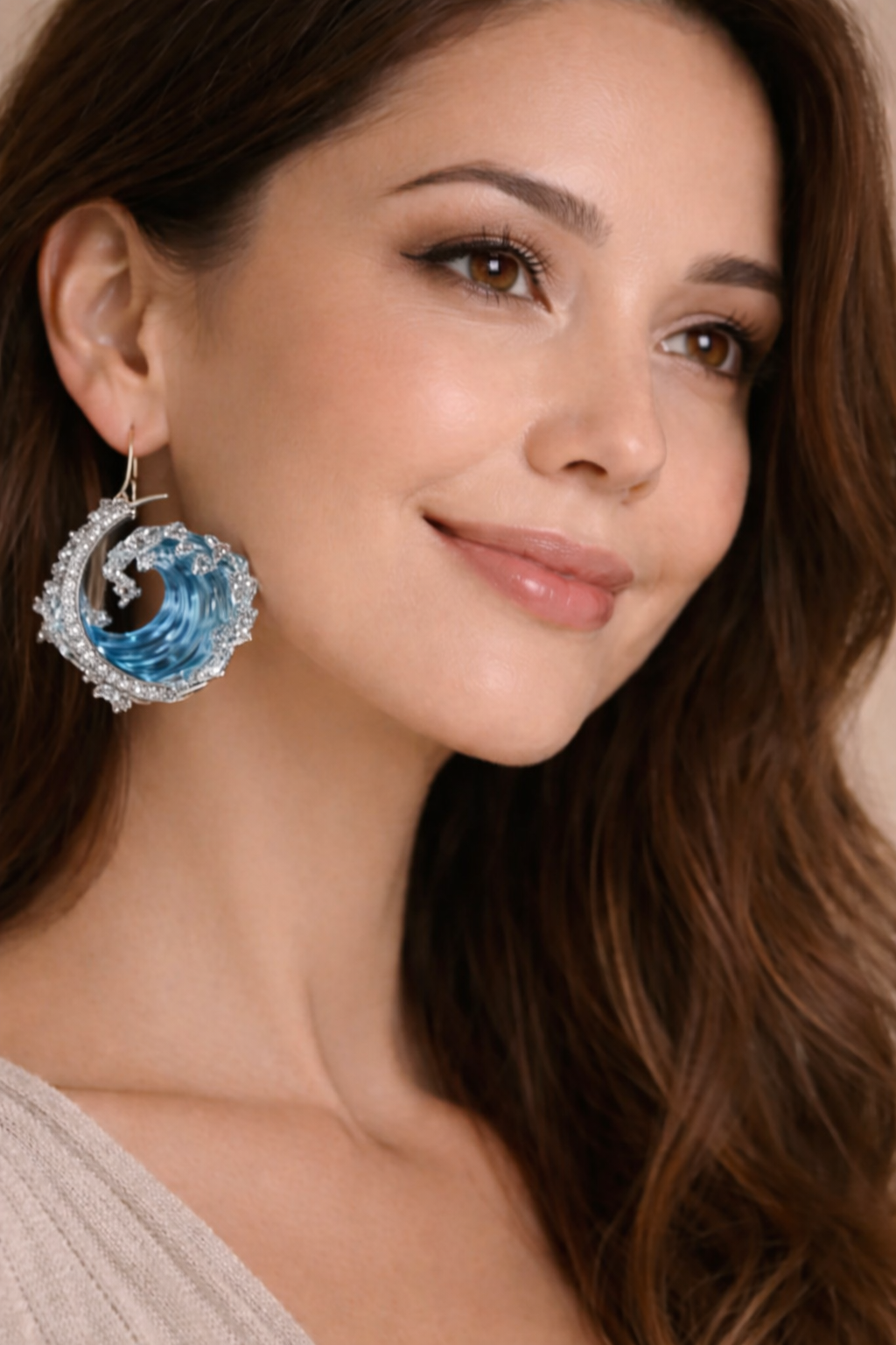 Krystal Crafts Ocean Wave Drop Earrings