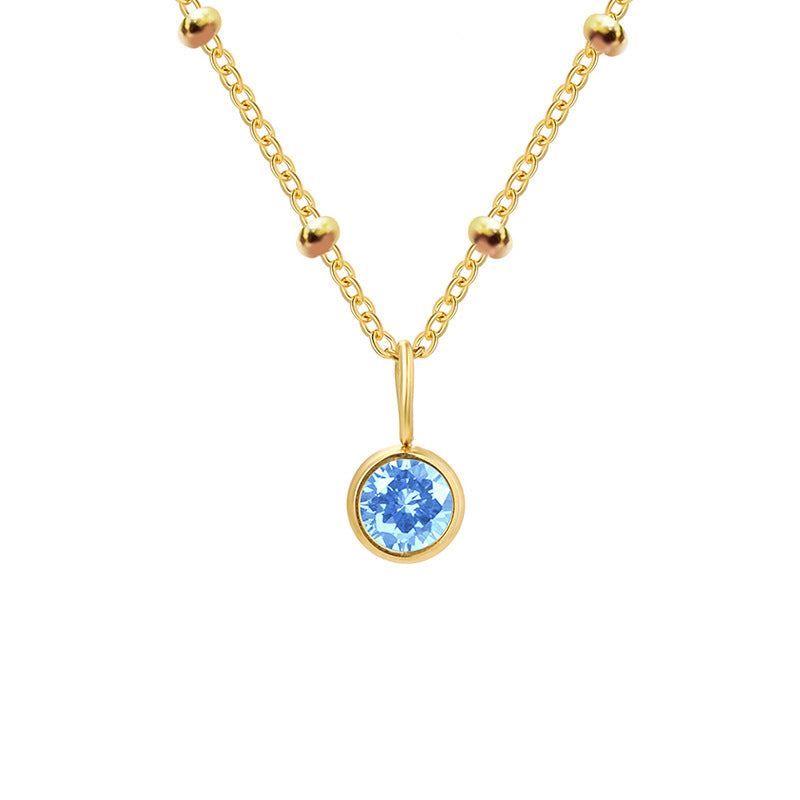 Classic Birthstone Solitaire Necklace