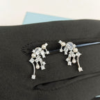 Luxury Crystal Cluster Earrings ,Necklace