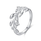 Silver Laurel Leaf Ring – Nature-Inspired