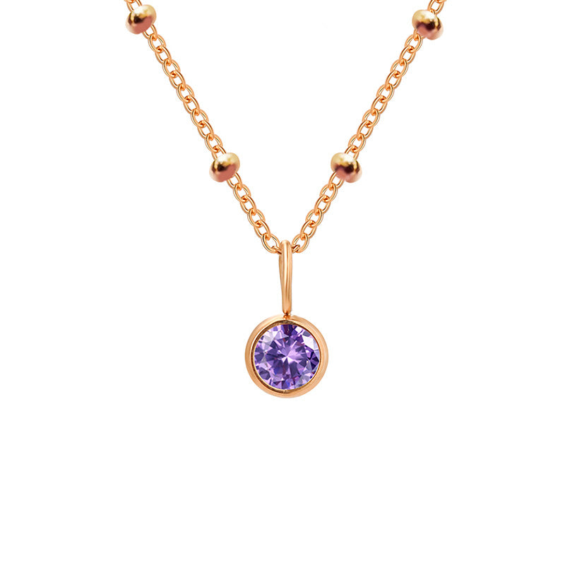Classic Birthstone Solitaire Necklace