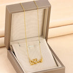 Gold “Love” Heart Pendant Necklace