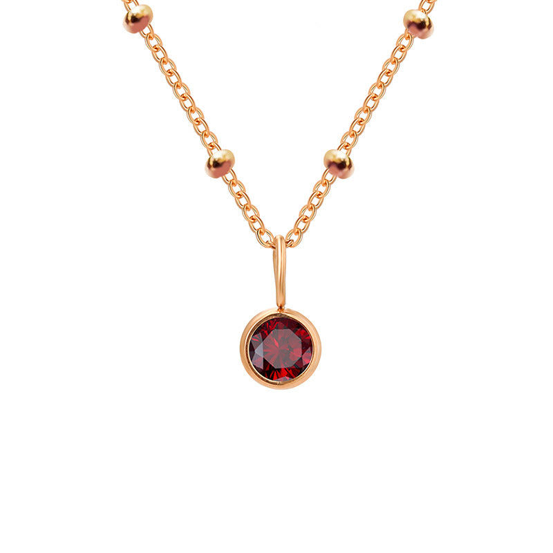 Classic Birthstone Solitaire Necklace