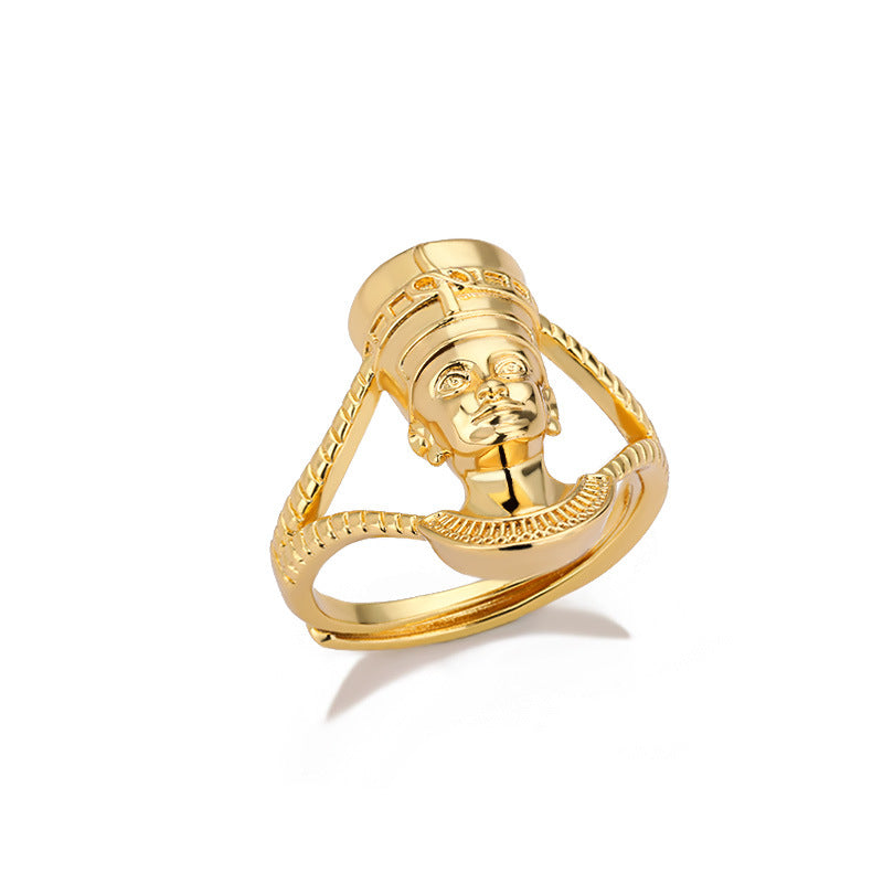 Regal Pharaoh Wrap Ring in Gold or Silver Finish