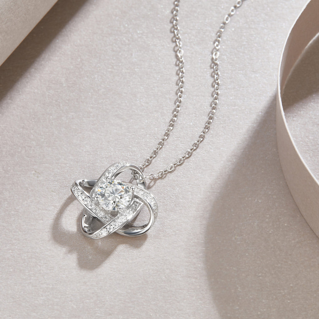 Interlocking Orbit Moissanite Pendant Necklace