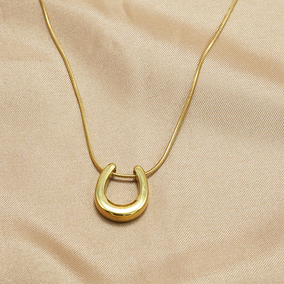 Minimalist Double-Hoop Pendant Necklace