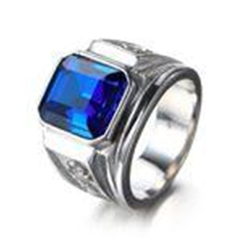 Square Cut Gemstone Ring – Bold Statement Signet Band
