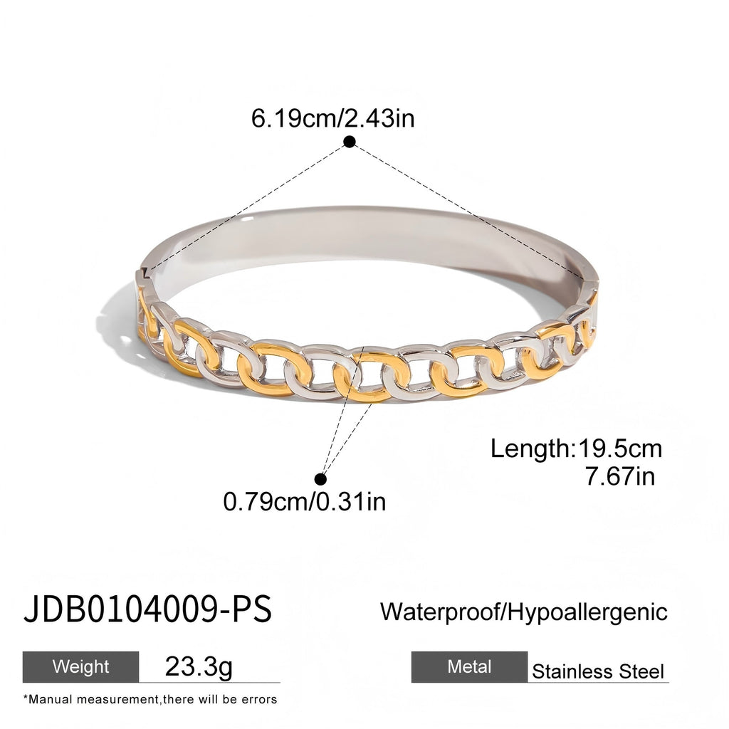 Mixed-Form Bangle and Cuff Bracelet Collection with Modern Contrast