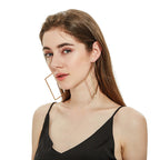 Bold Geometric Square Hoop Earrings – Modern Statement Style