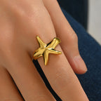 Sculptural Starfish Statement Ring