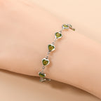 Heart-Accent Chain Bracelet with Elegant Linked Design