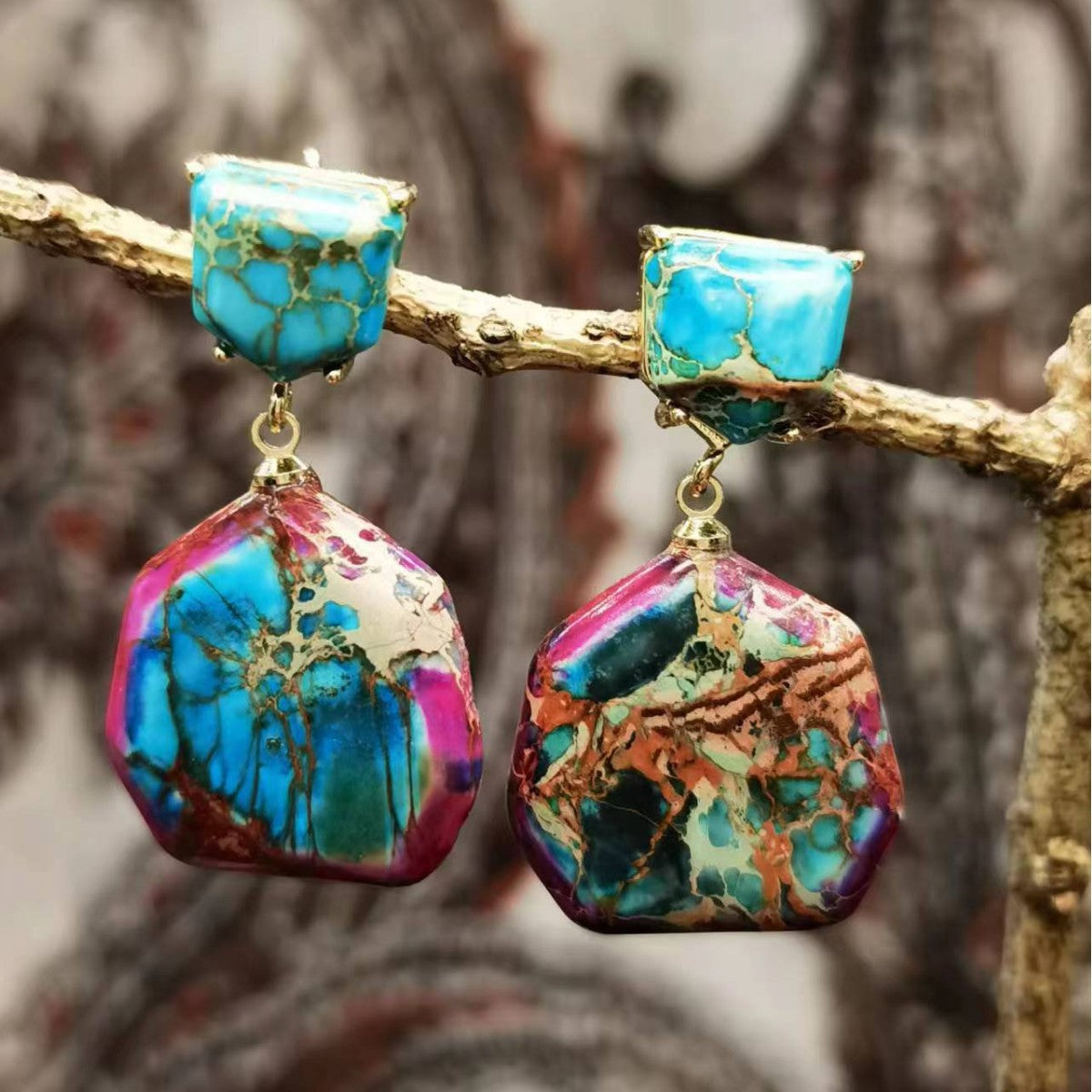 Emperor Stone Drop Earrings