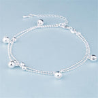 Delicate Silver Bell Anklet