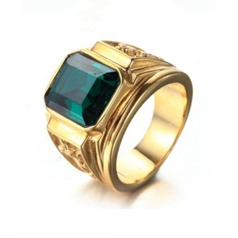 Square Cut Gemstone Ring – Bold Statement Signet Band