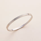 Slim Textured Bangle Bracelet with Minimal Line Detail
