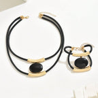 Modern Collar jewelry Set with Sculptural Accents