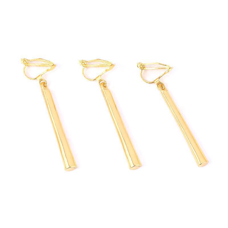 Minimalist Gold Bar Drop Earrings