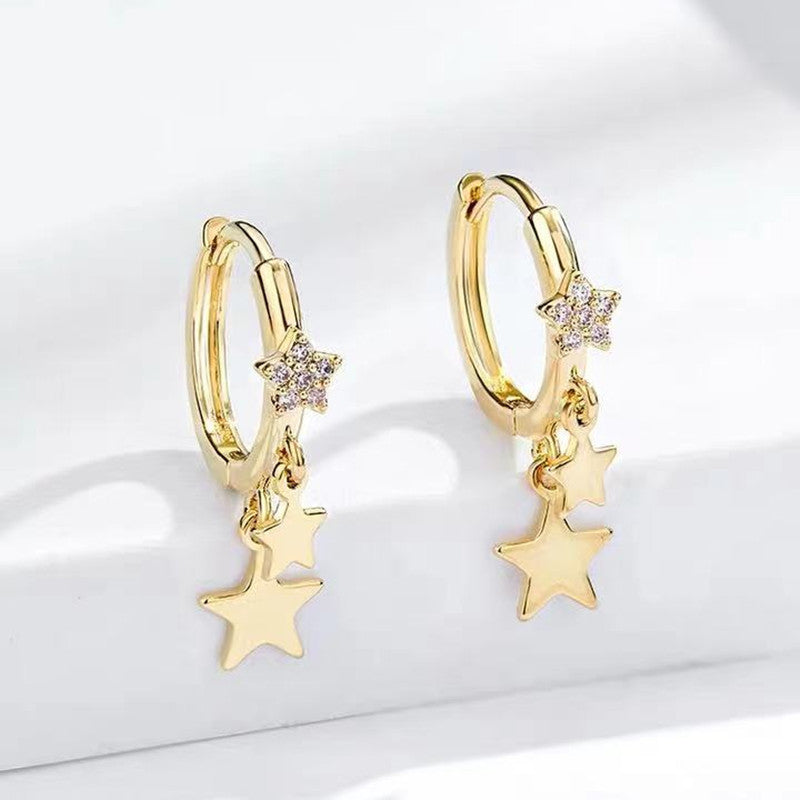 Celestial Star Dangle Earrings