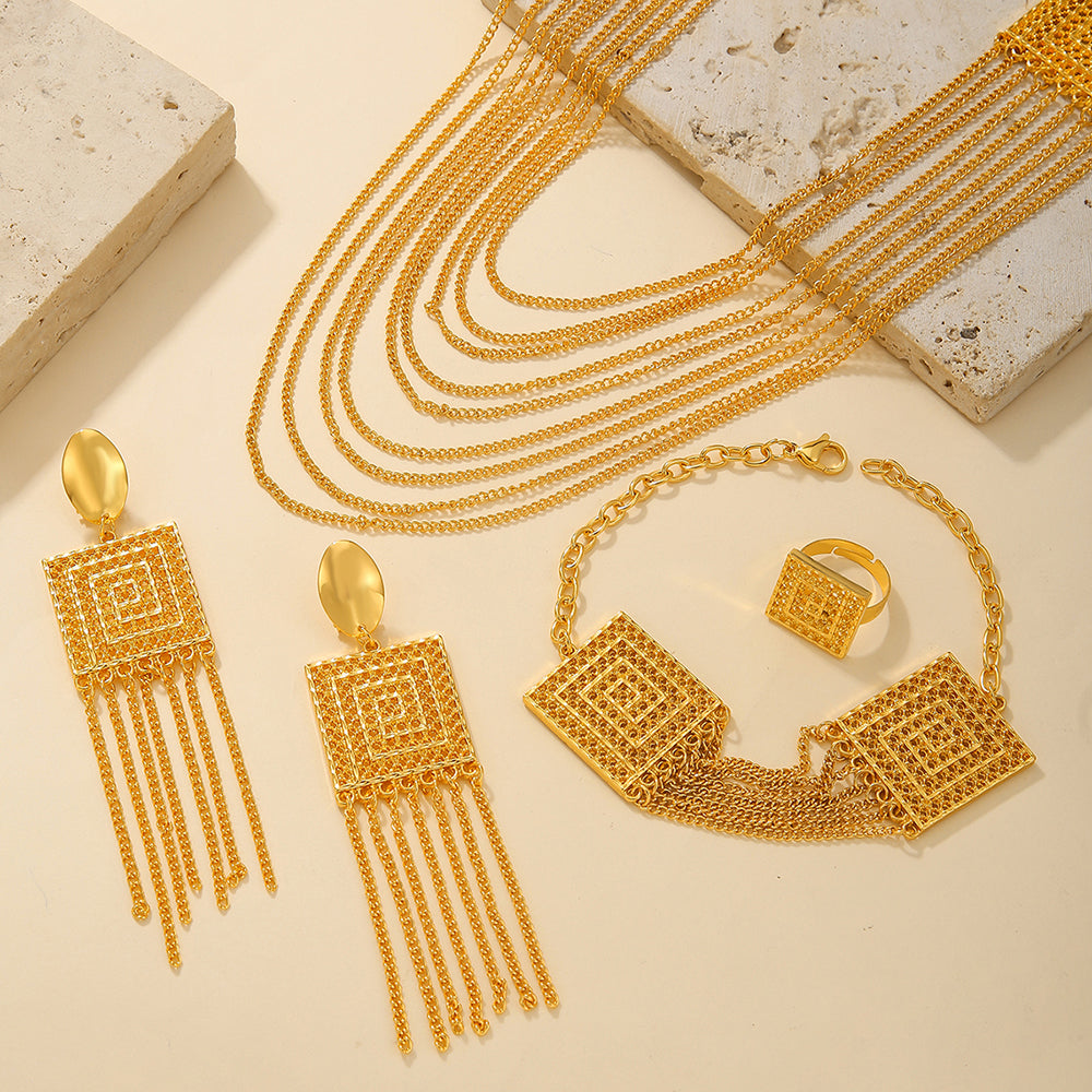 Tassel  Multi-layered Jewelry Set