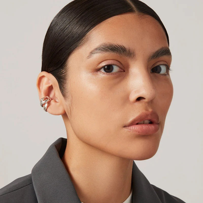 French Line Minimalist Multi-Layer Ear Cuff