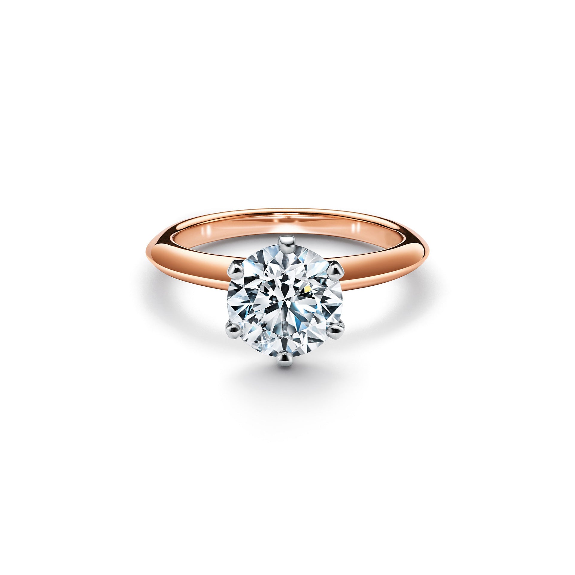 Classic Engagement Ring – Round Cut Diamond-Style Center