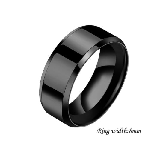 Classic Polished Stainless Steel Band Ring – 6mm Unisex Style