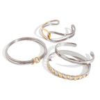 Mixed-Form Bangle and Cuff Bracelet Collection with Modern Contrast