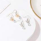 Butterfly Charm Crystal Earrings