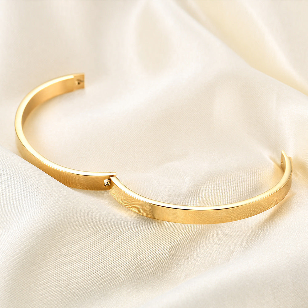 Minimalist Open Cuff Bracelet with Sleek Contemporary Design