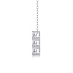 Rectangular Cluster Moissanite Pendant Necklace