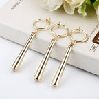 Minimalist Gold Bar Drop Earrings