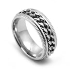 Chain Spinner Ring – Stainless Steel Rotating Band