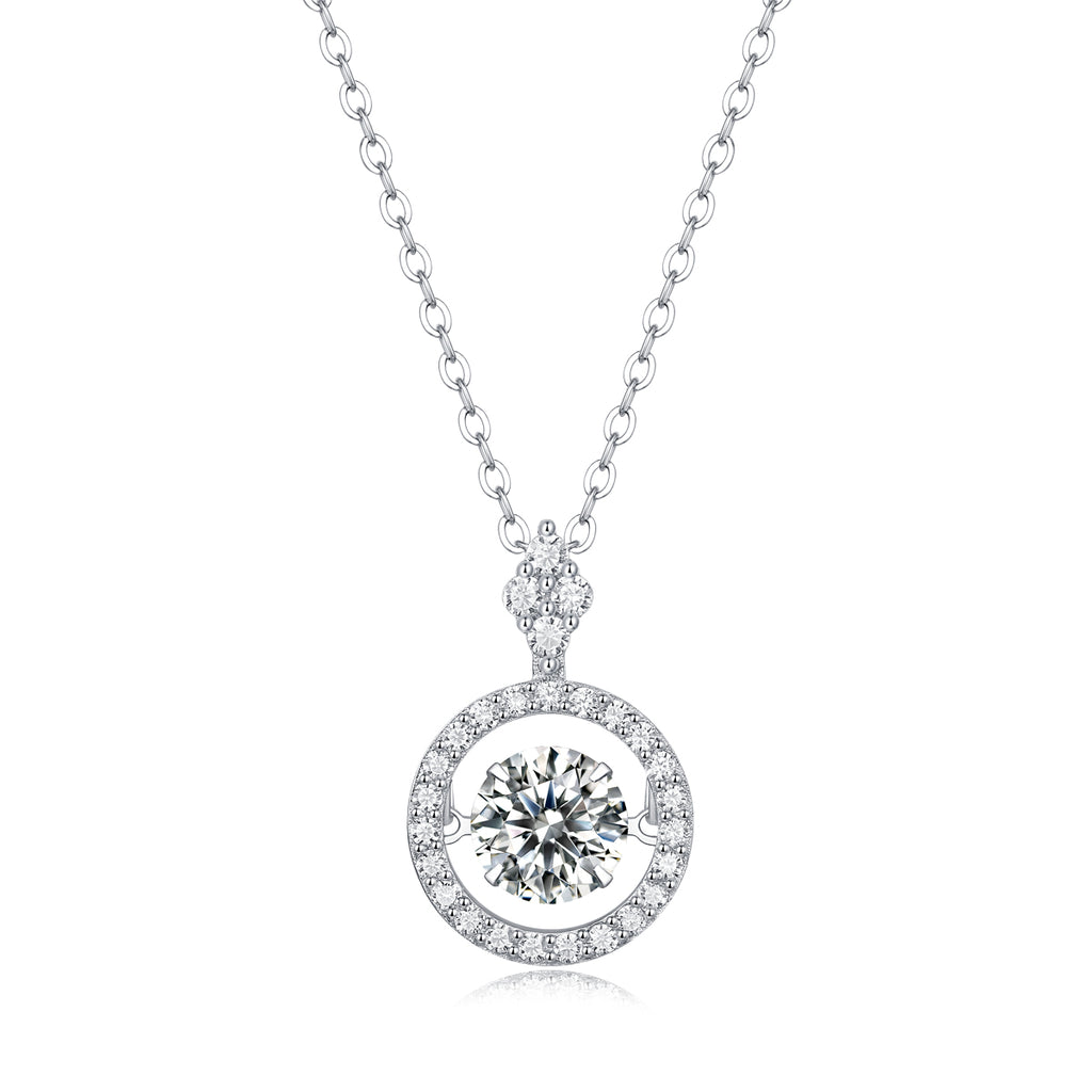 Halo Diamond Pendant Necklace