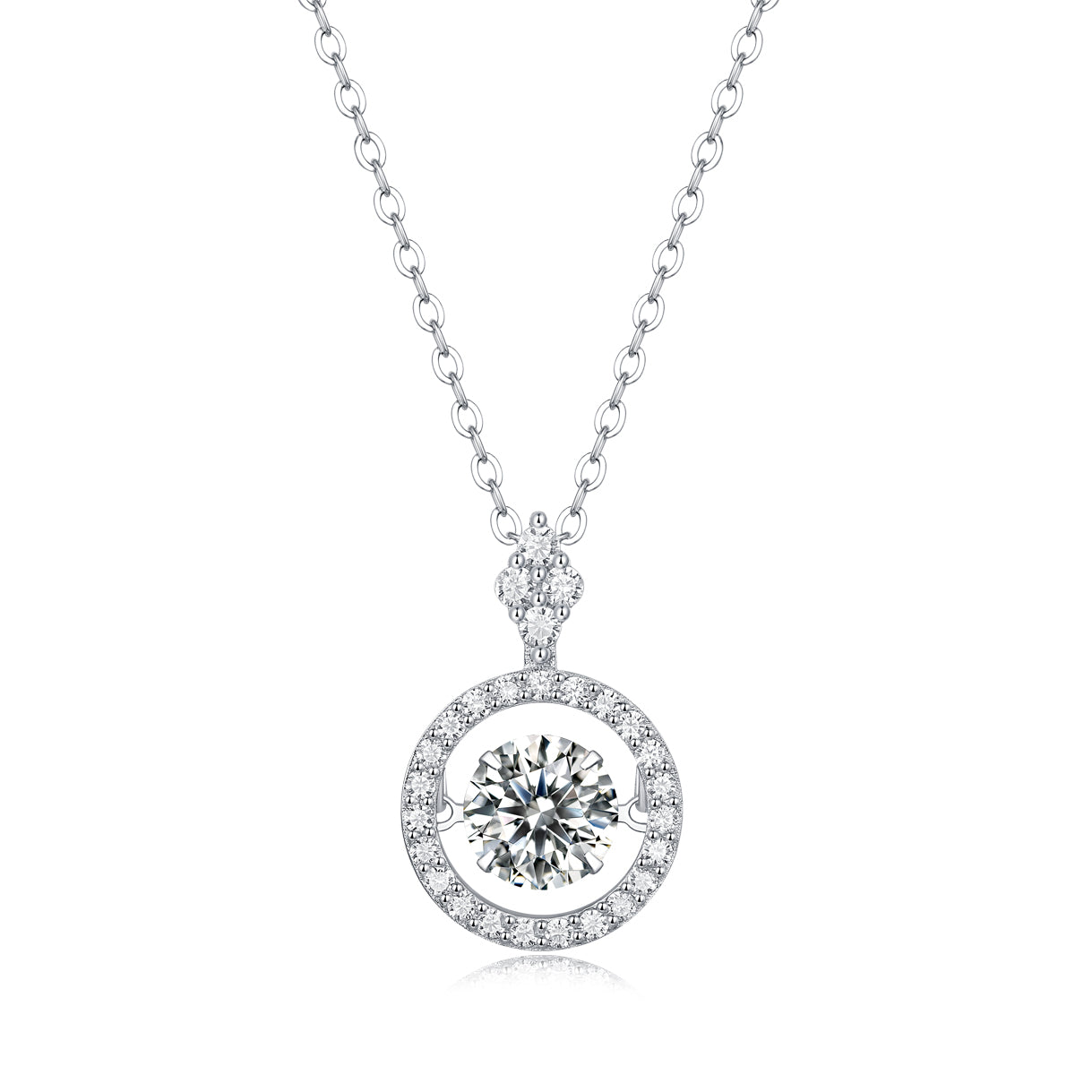 Halo Diamond Pendant Necklace