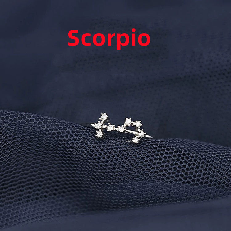 Zodiac Constellation Adjustable Ring – Celestial Star Sign Band