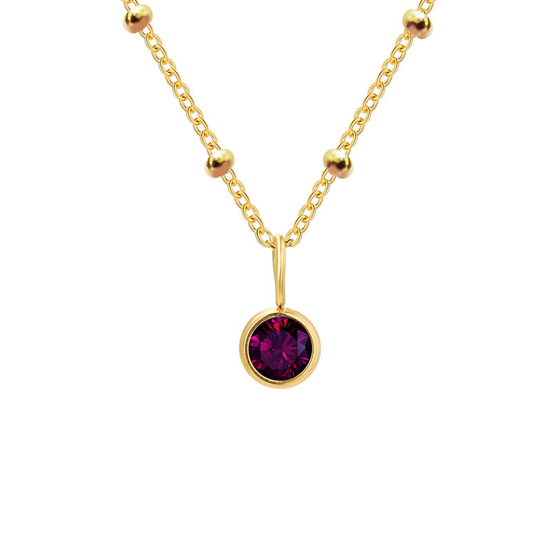 Classic Birthstone Solitaire Necklace