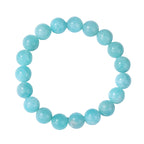 Round Bead Stretch Bracelet with Smooth Natural Finish