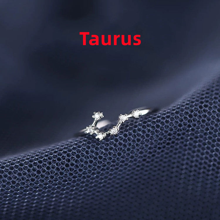 Zodiac Constellation Adjustable Ring – Celestial Star Sign Band