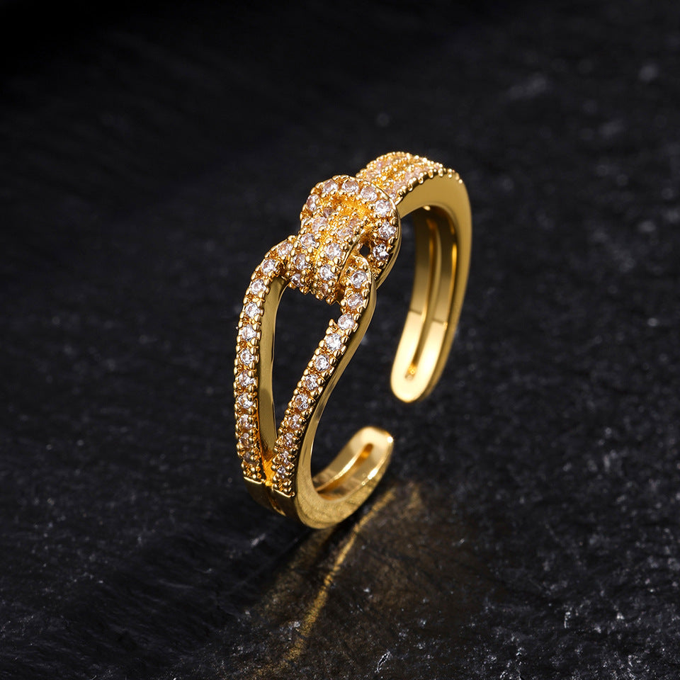 Coordinated Bracelet and Ring Set with Elegant Linked Design