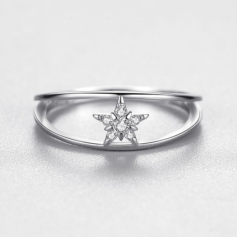 Celestial Star Ring in Sterling Silver