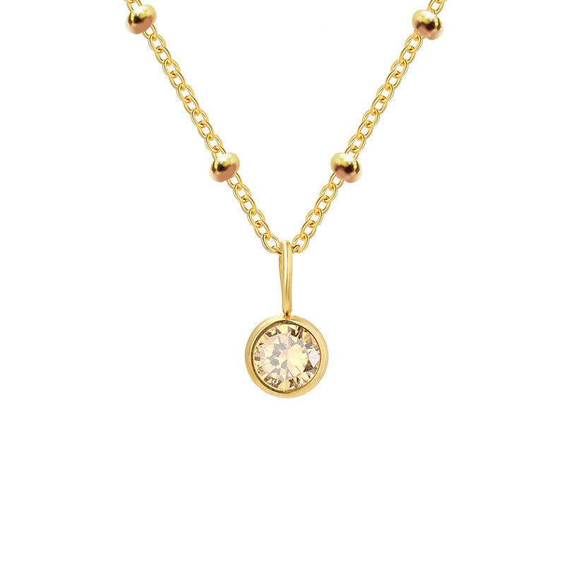 Classic Birthstone Solitaire Necklace