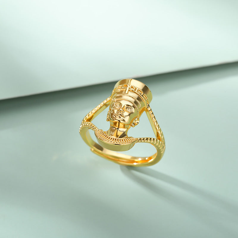 Regal Pharaoh Wrap Ring in Gold or Silver Finish