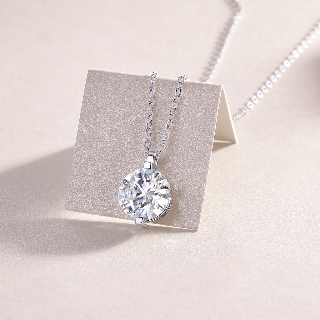 Classic Solitaire Moissanite Pendant Necklace